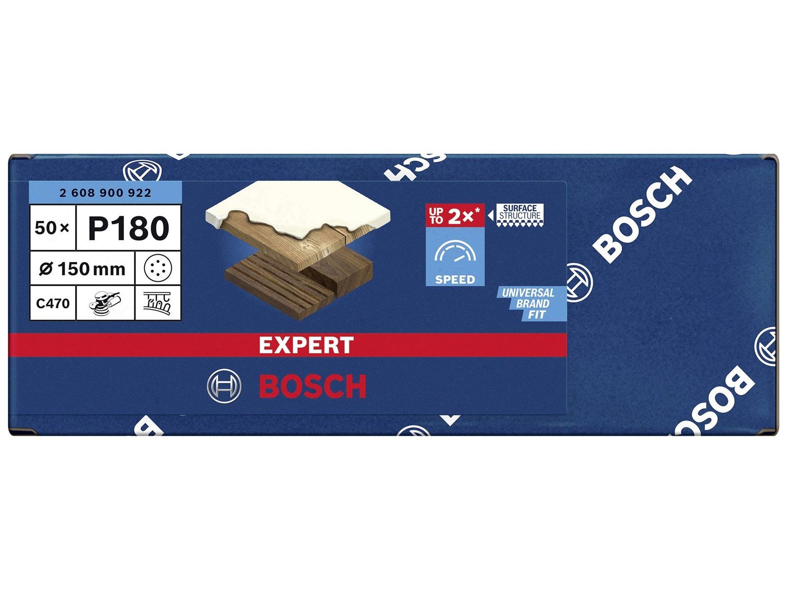 Bosch SLIBEBLAD EXC 150MM K180 6H 50 STK