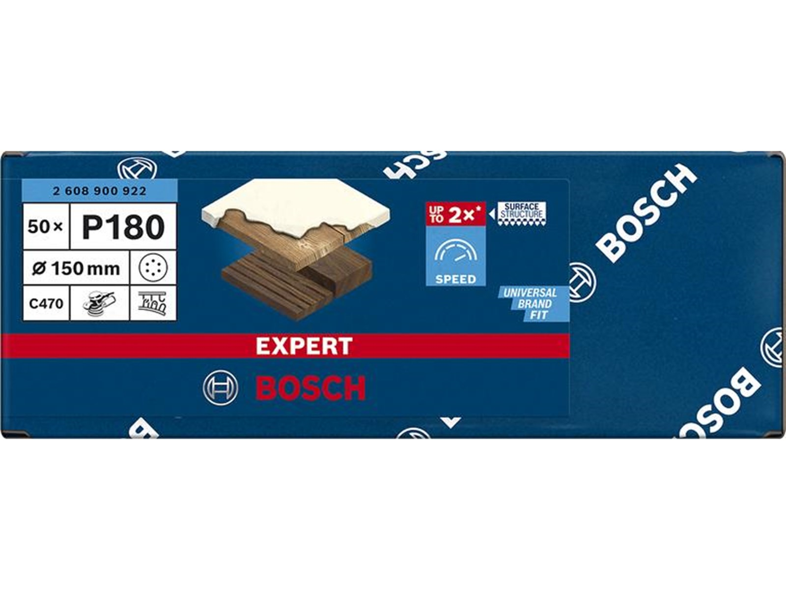 Bosch SLIBEBLAD EXC 150MM K180 6H 50 STK