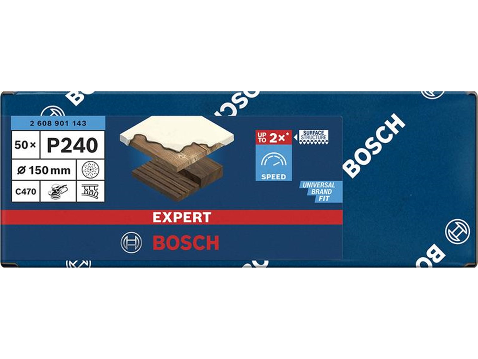 Bosch SLIBEBLAD EXC 150MM K240 MULTI 50 STK