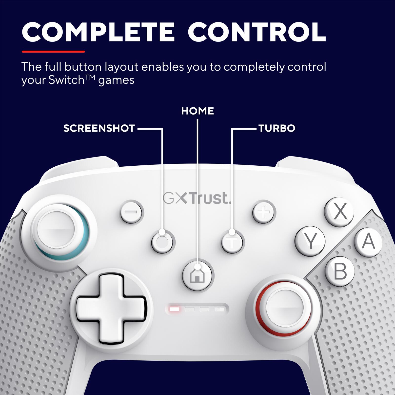 Trust Gaming GXT 1246W Muta Kabelloser Controller für Nintendo Switch - Weiß