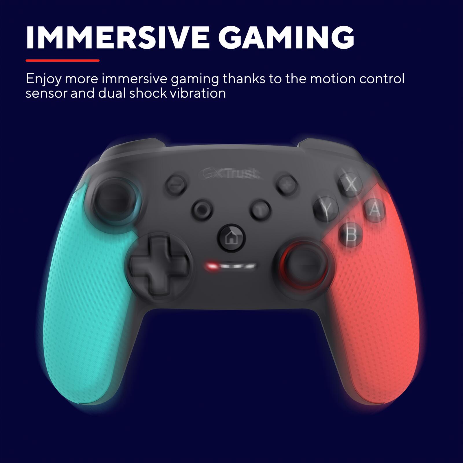 Trust Gaming GXT 1246B Muta Kabelloser Controller für Nintendo Switch - Blau/Rot