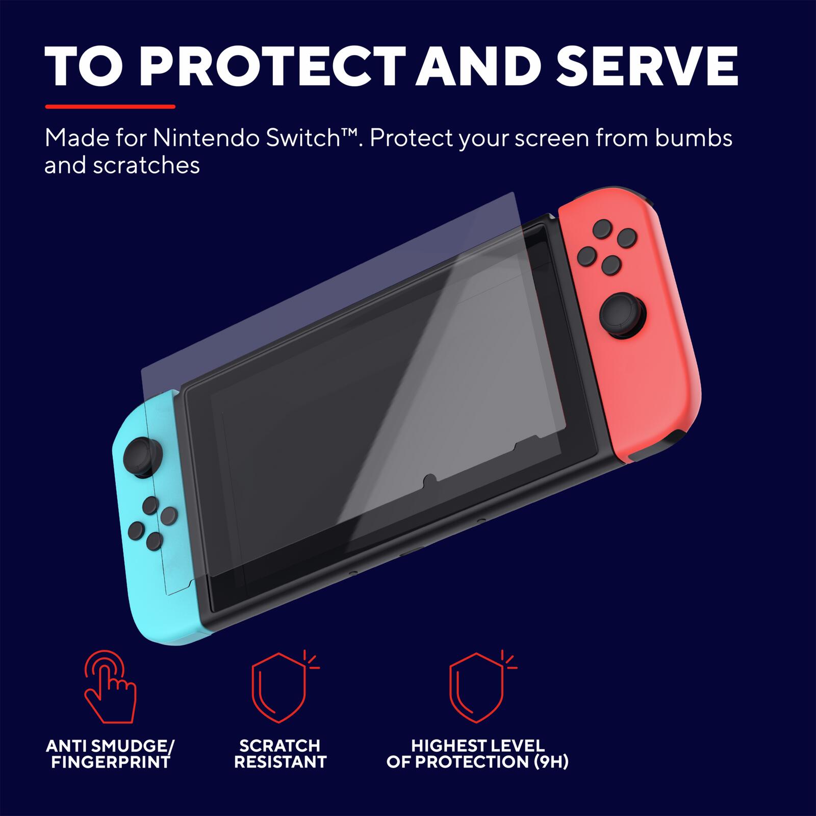 Trust Gaming GXT 1246 Displayschutz aus Hartglas für Nintendo Switch - Transparent