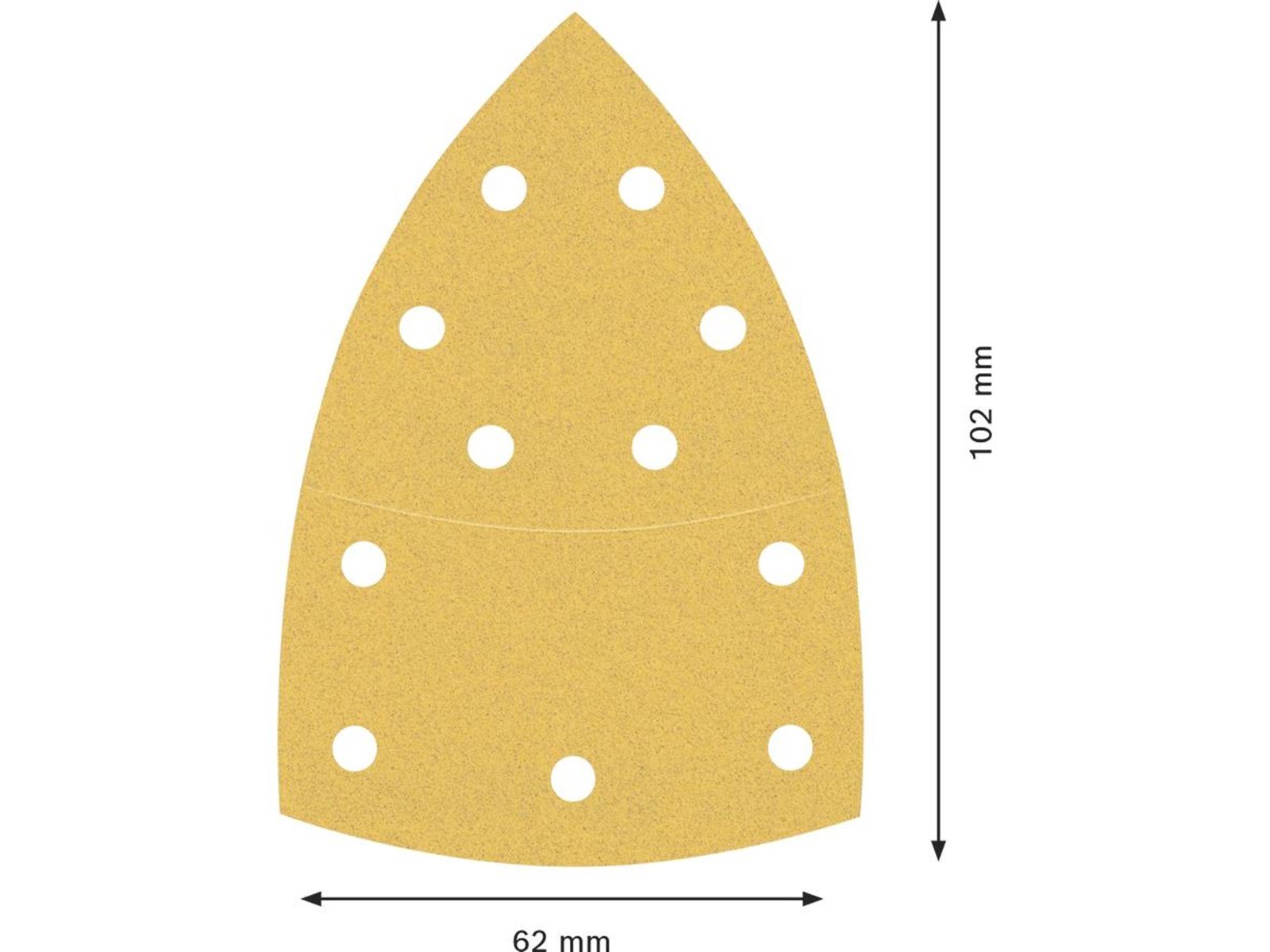 Bosch sanding blade flat 102x62 93mm k120 10 pcs