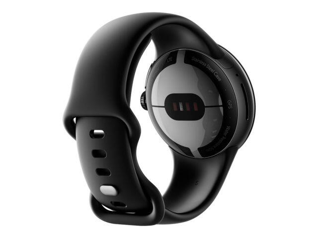 Google Pixel Watch (Wi-Fi) - 41mm in Matte Black mit Sportarmband in Obsidian