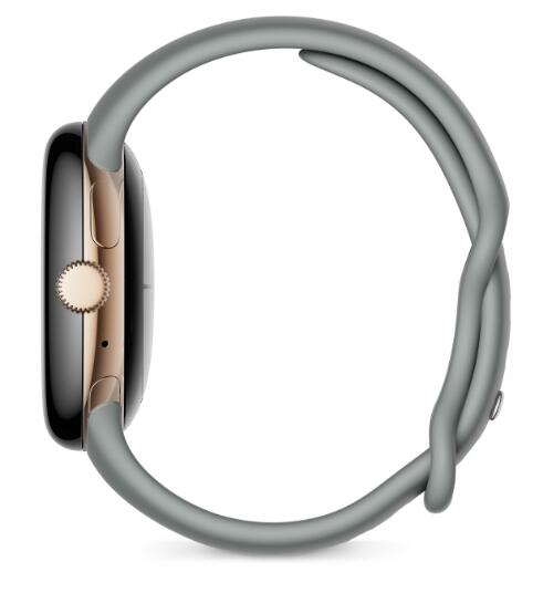 Google Pixel Watch (Wi-Fi) - 41mm in Champagne Gold mit Sportarmband in Hazel