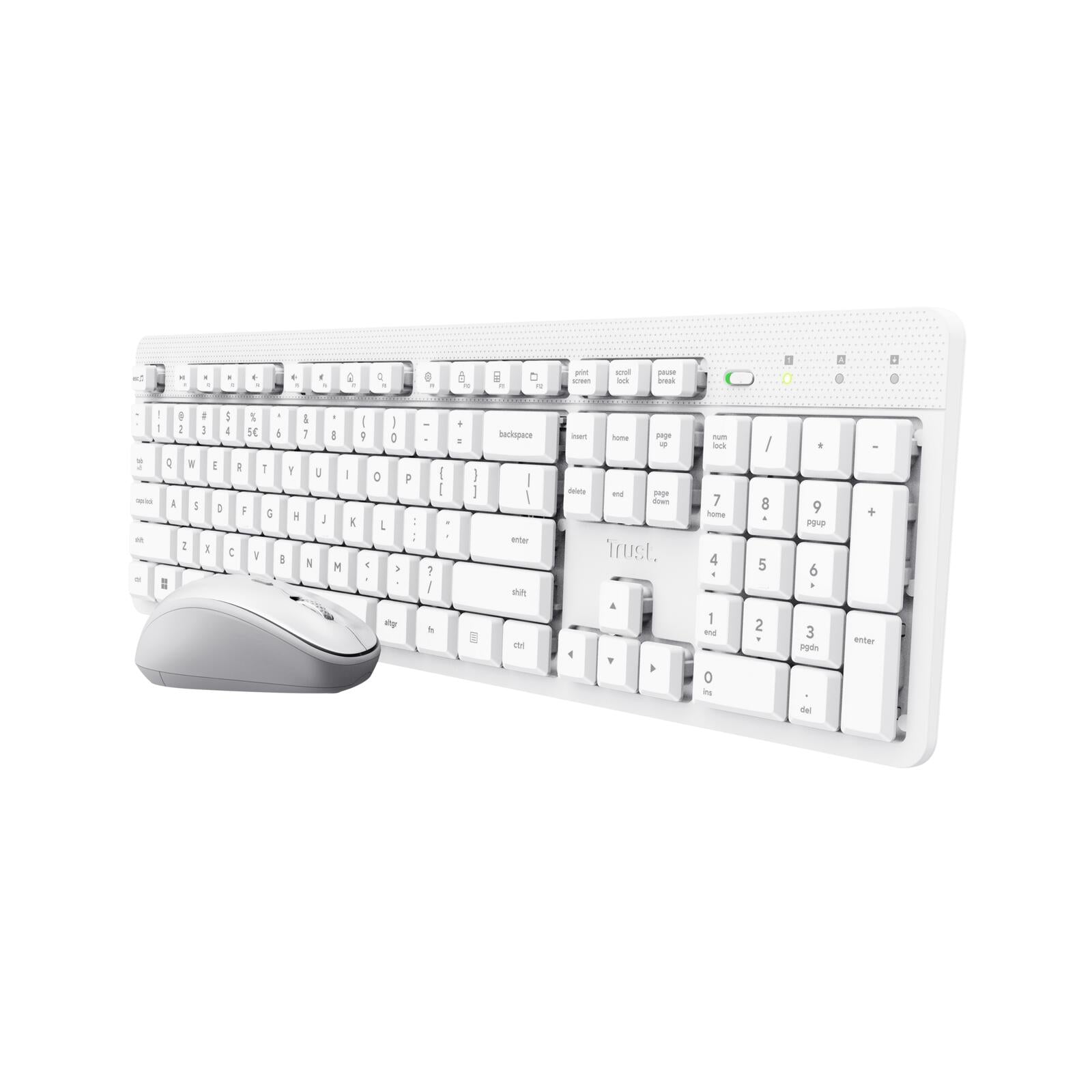 Trust Ody II Stilles kabelloses Tastatur-Maus-Set - Weiß DE