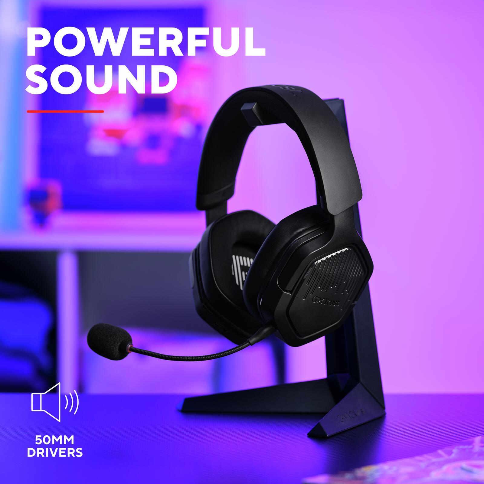 Trust Gaming GXT 493 Carus Drahtloses Multiplattform-Headset - Schwarz
