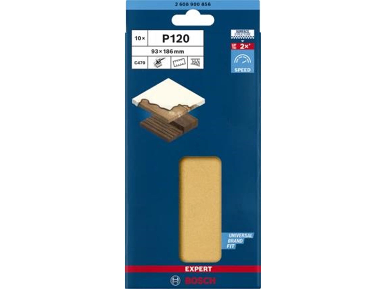 Bosch SLIBEBLAD PLAN 93X185MM K120 8H 10 STK