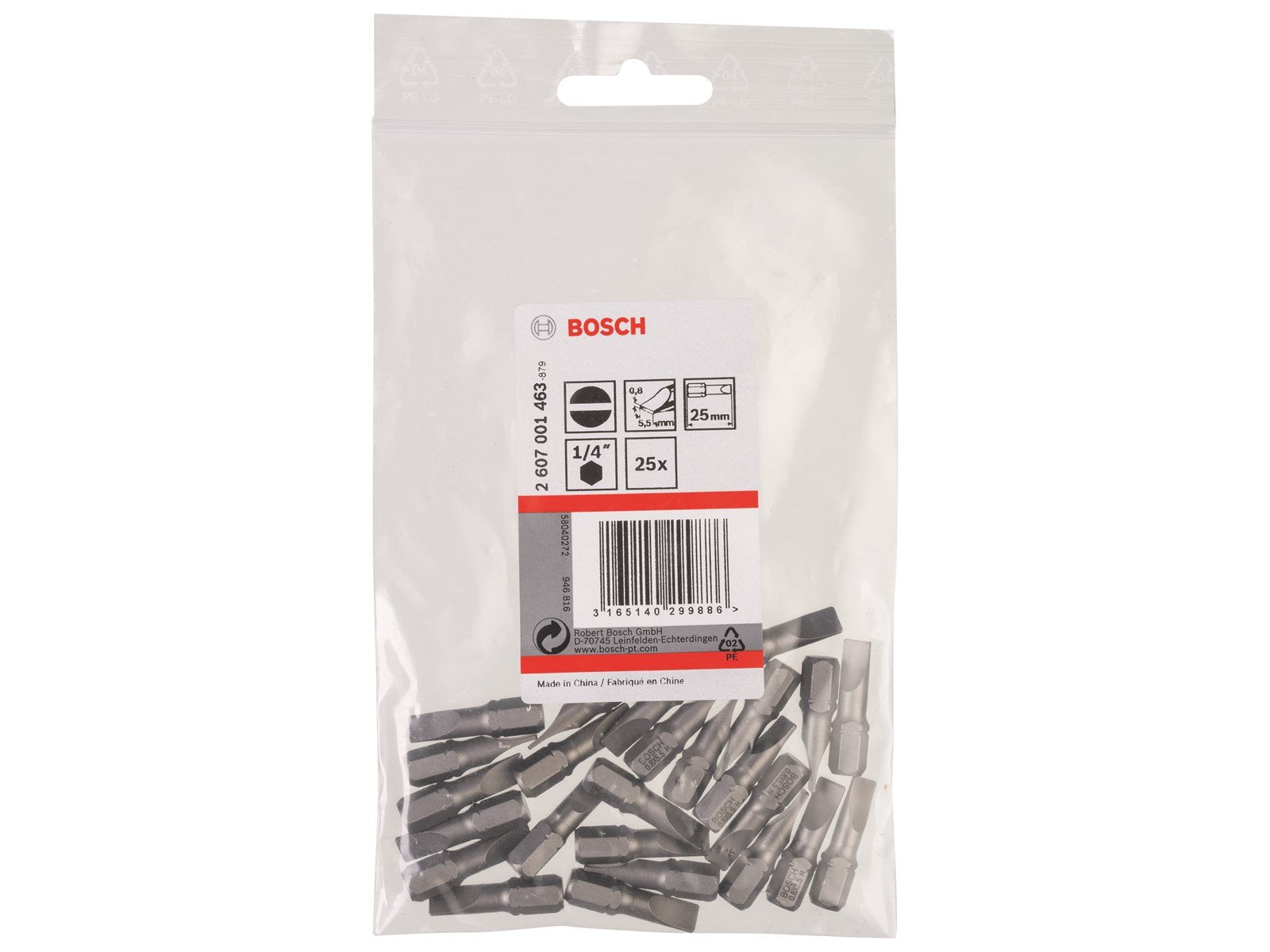 Bosch BIT LIGE 0.8X5.5MM 25MM 25 STK