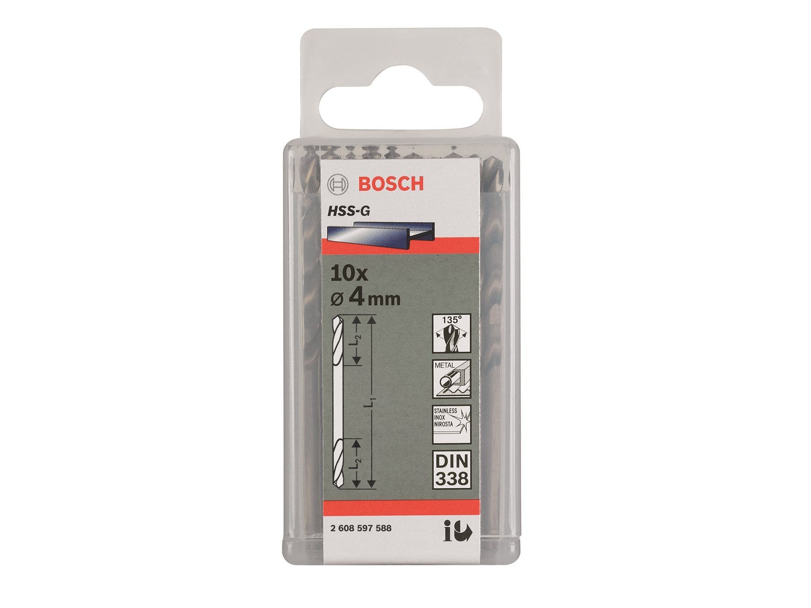 Bosch DOBBELTBOR HSS-G Ã˜4.5X58MM 10 STK