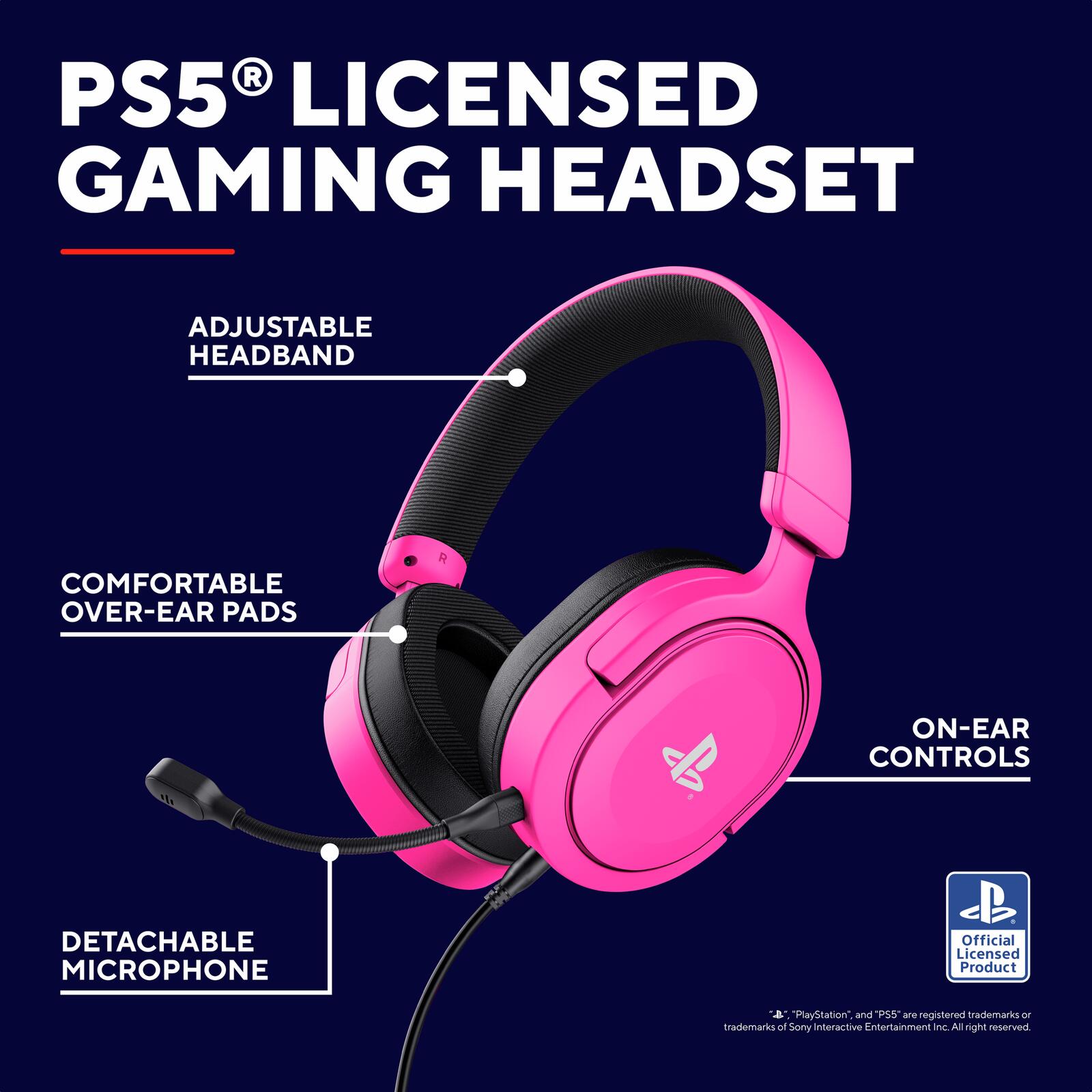Trust Gaming GXT 498P Forta Gaming-Headset für PS5™ - Rosa