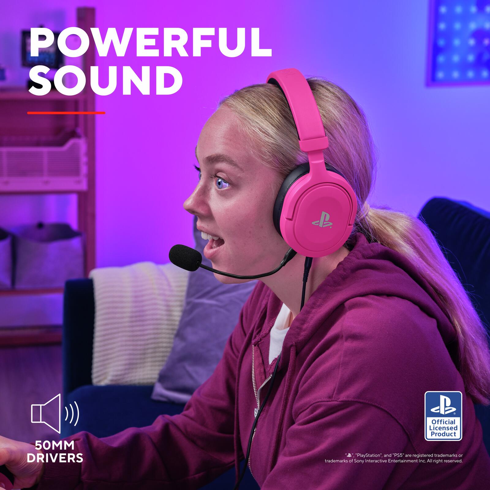 Trust Gaming GXT 498P Forta Gaming-Headset für PS5™ - Rosa