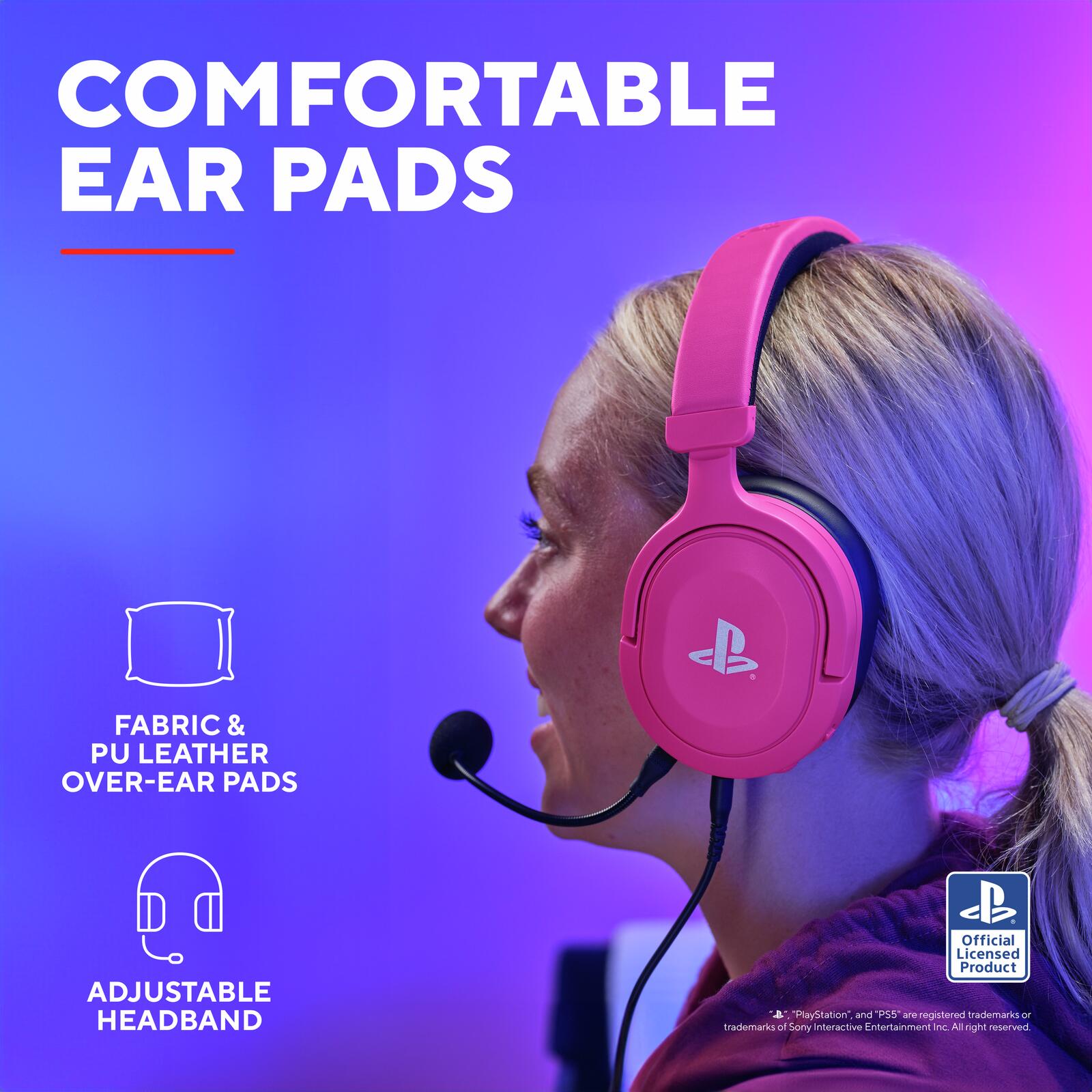 Trust Gaming GXT 498P Forta Gaming-Headset für PS5™ - Rosa