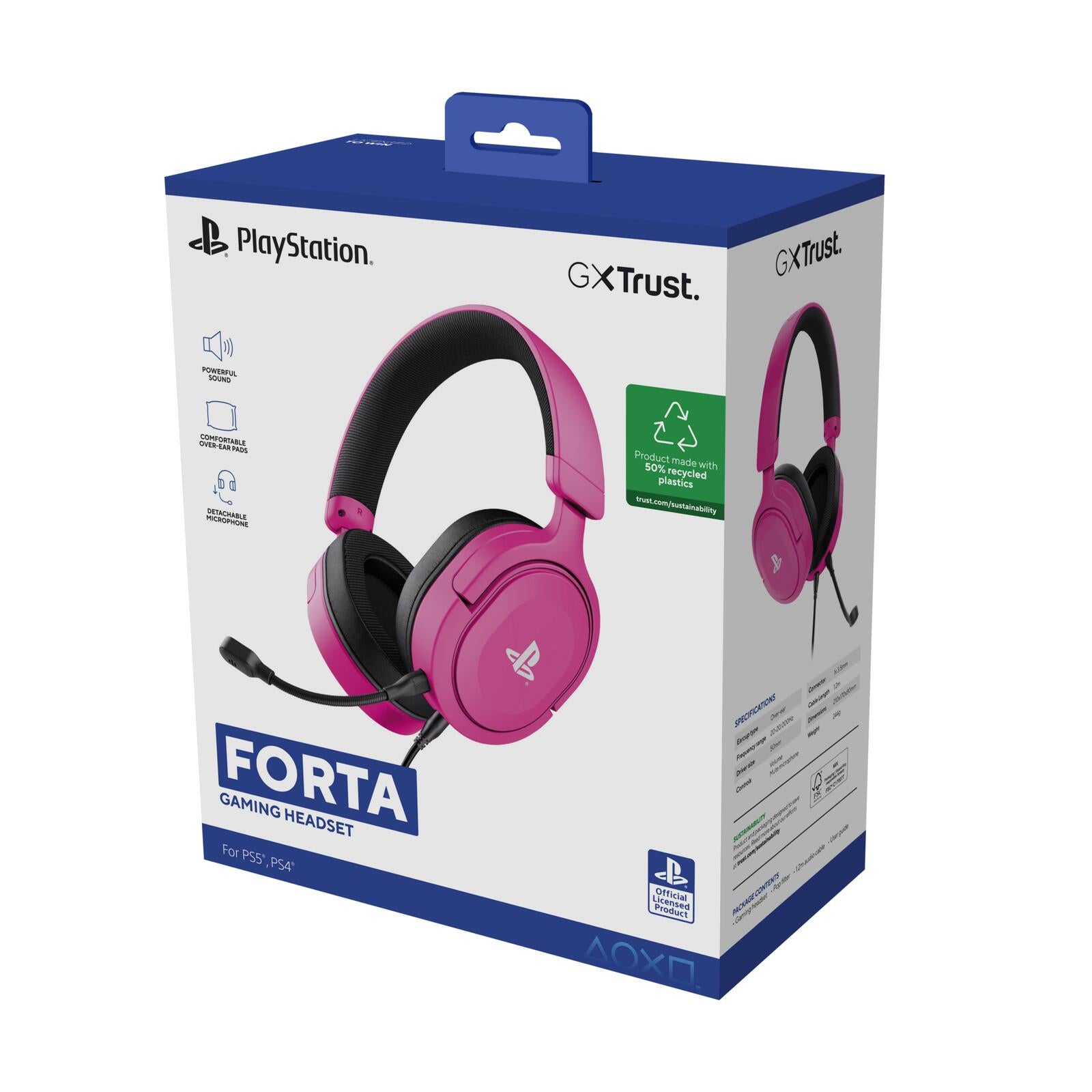 Trust Gaming GXT 498P Forta Gaming-Headset für PS5™ - Rosa
