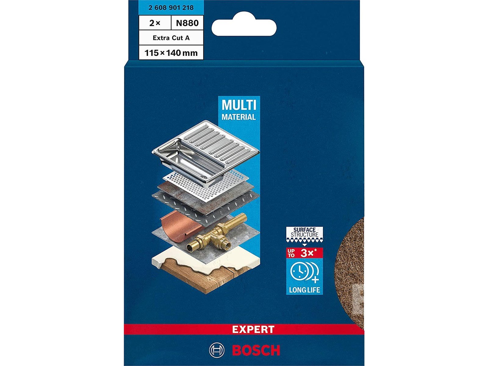 Bosch SLIBEFLEECE AIOX 115X140MM BRUN GROV