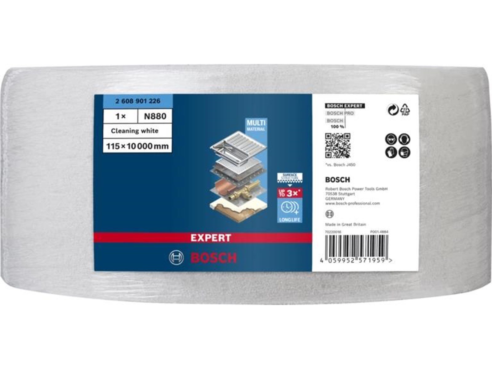 Bosch SLIBEFLEECE FILT 10MX115MM HVID CLEAN