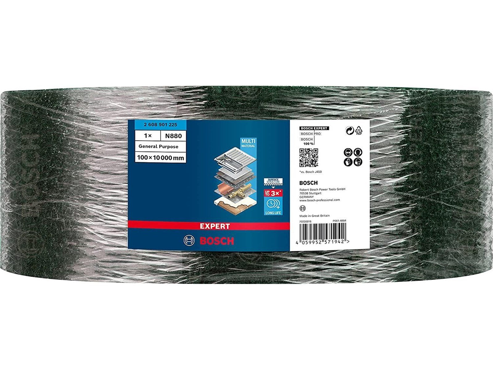 Bosch SLIBEFLEECE SIC 10MX100MM GRÃ… XFIN