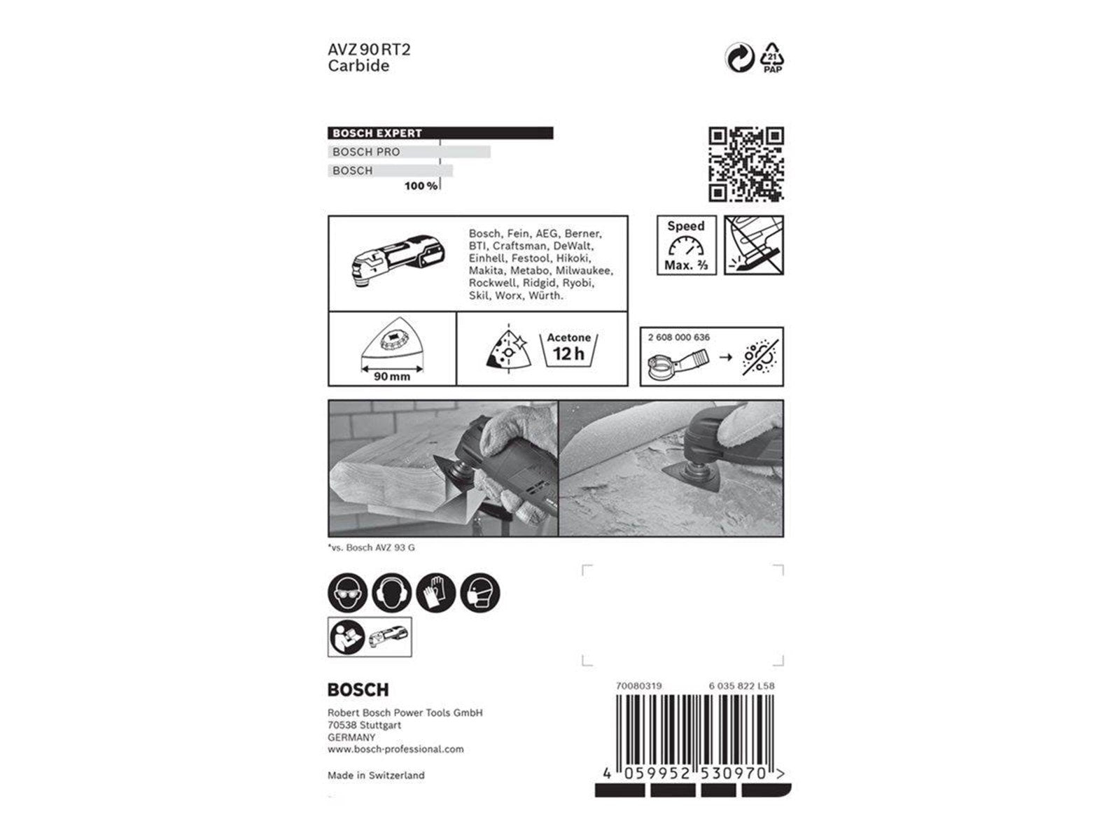 Bosch SLIBEPLADE AVZ90RT2 90MM K20