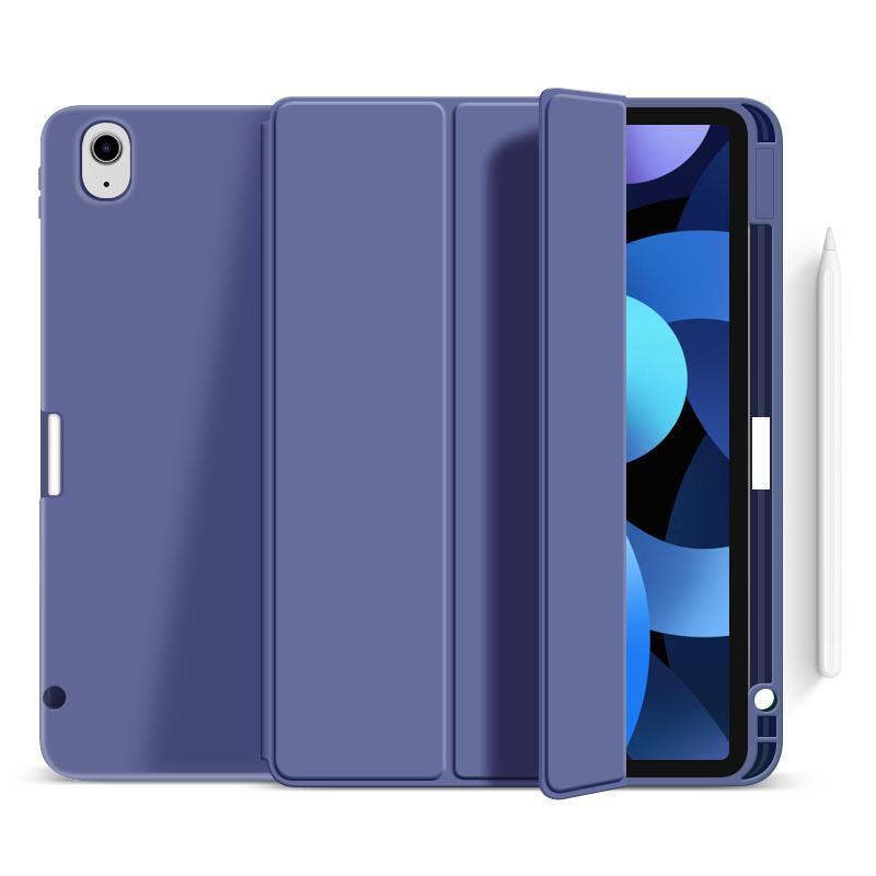 eSTUFF Miami Pencil Case für das iPad der 10. Gen. 2022 & 11. Gen. 2025 (10.9') - Purple PU leather/Clear (Bulk)