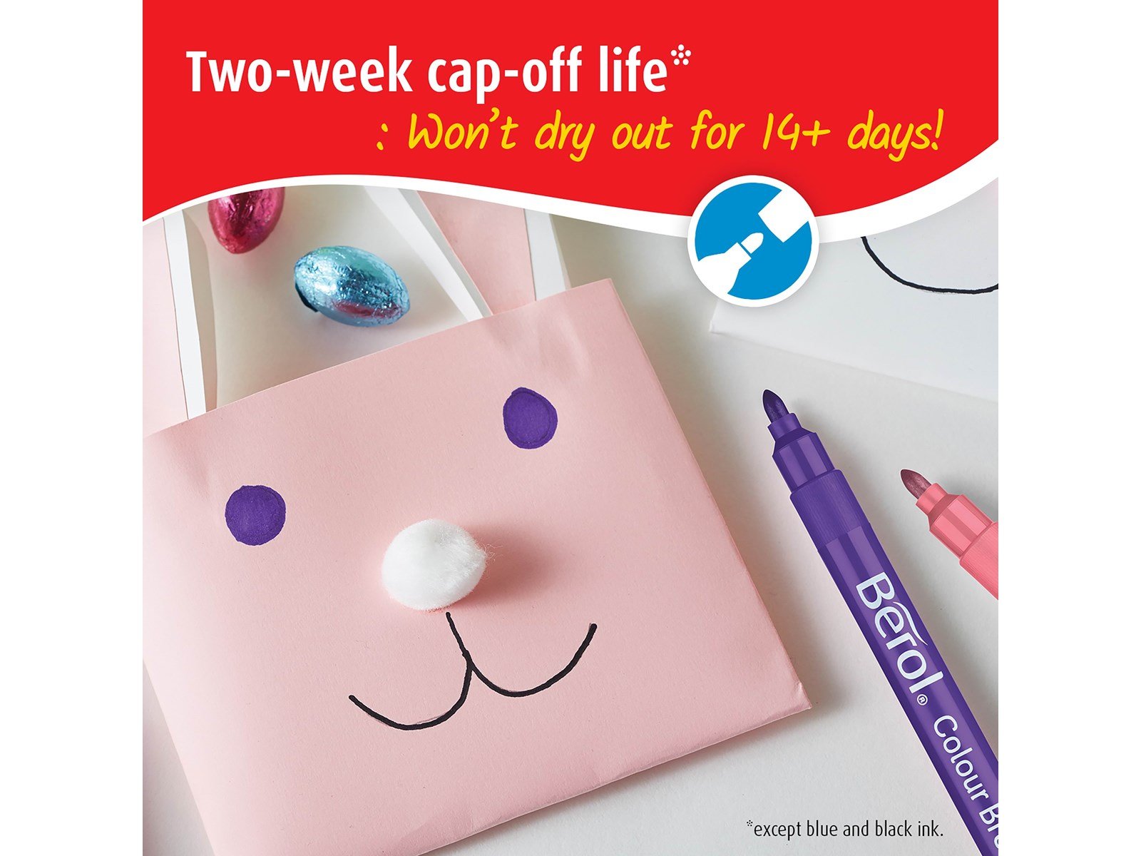 Berol Bunte, dicke Faserschreiber, Strichbreite: 1,1 mm – farblich sortiert, 12er-Pack