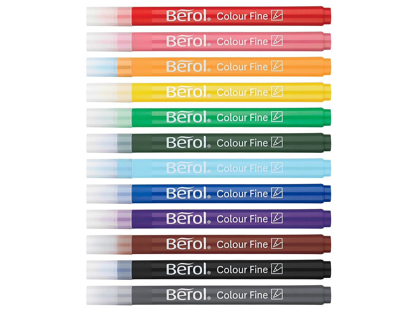 Berol Bunte Feinschreiber, Strichbreite: 0,6mm – farblich sortiert, 42 Stifte