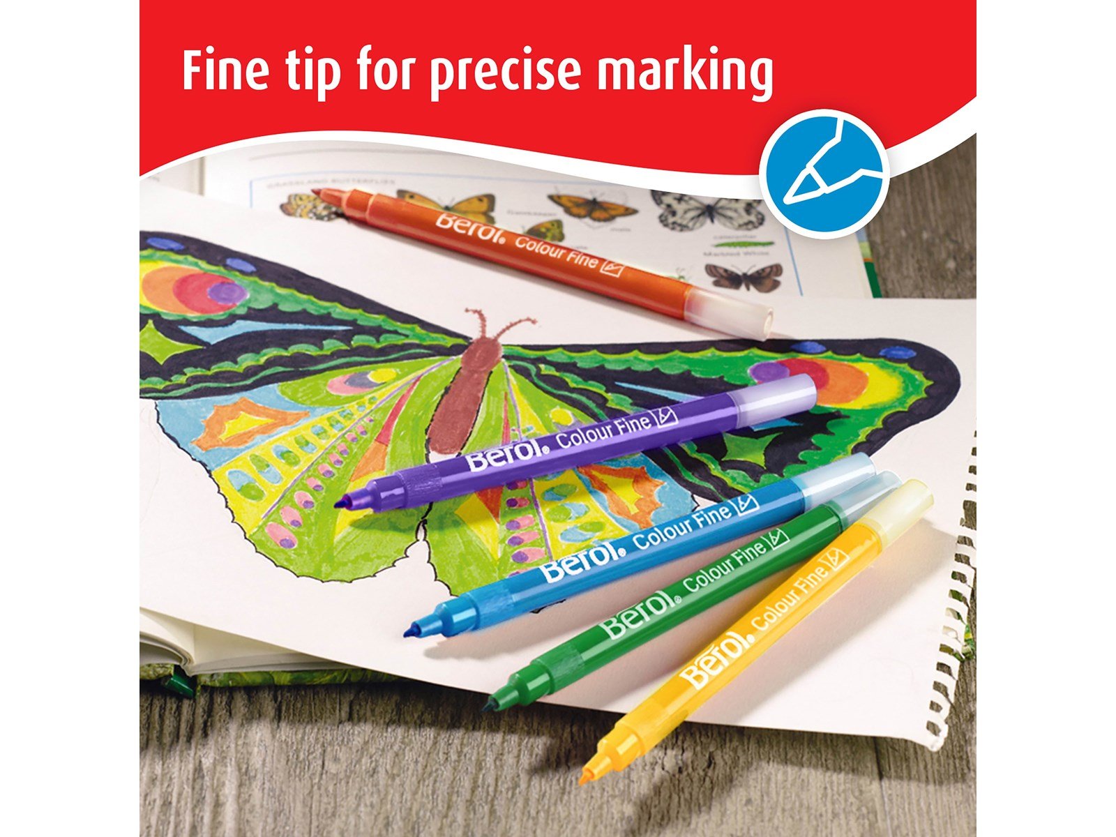 Berol Bunte Feinschreiber, Strichbreite: 0,6mm – farblich sortiert, 42 Stifte