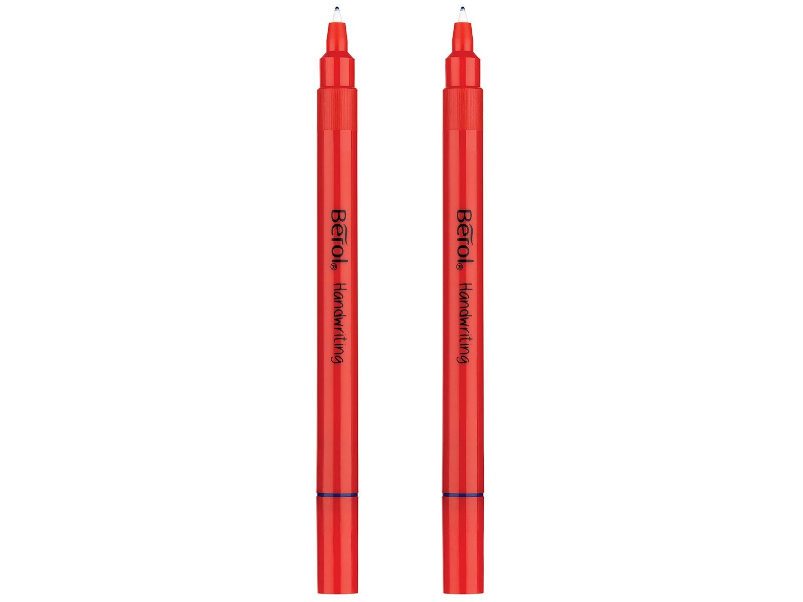 Berol Schreibstifte, 0,7mm, runde Form, bunte Schaftfarben, 2er Pack, Blau