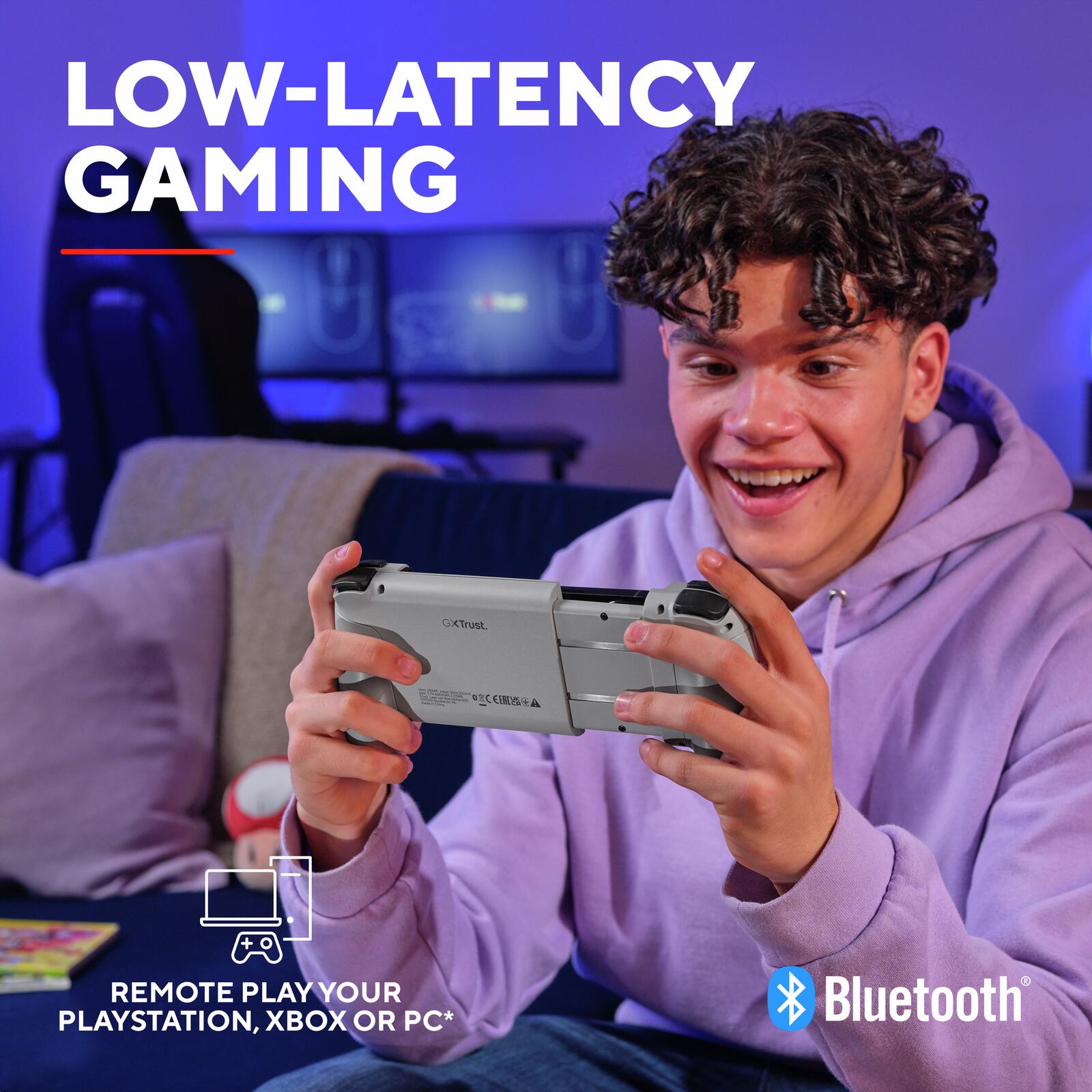 Trust Gaming GXT 735G Mylox Kabelloser mobiler Gaming-Controller - Grau