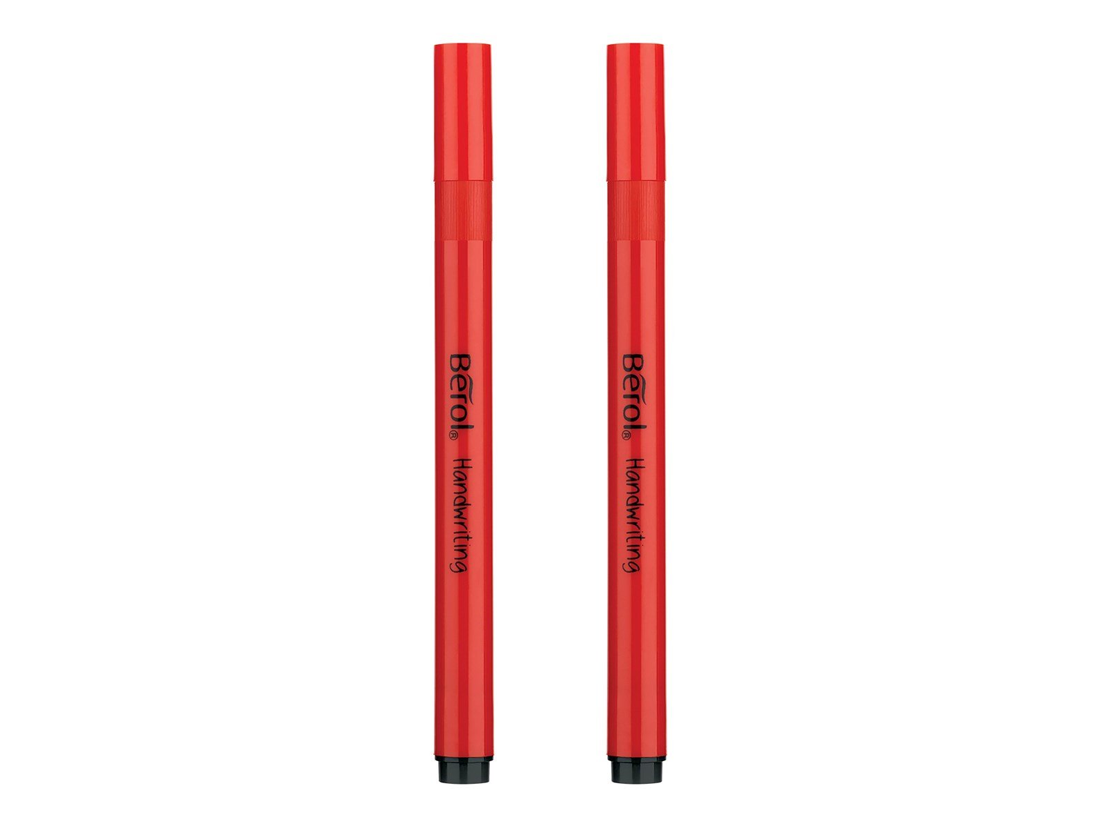 Berol Schreibstifte, 0,7mm, runde Form, bunte Schaftfarben, 2er Pack, Schwarz