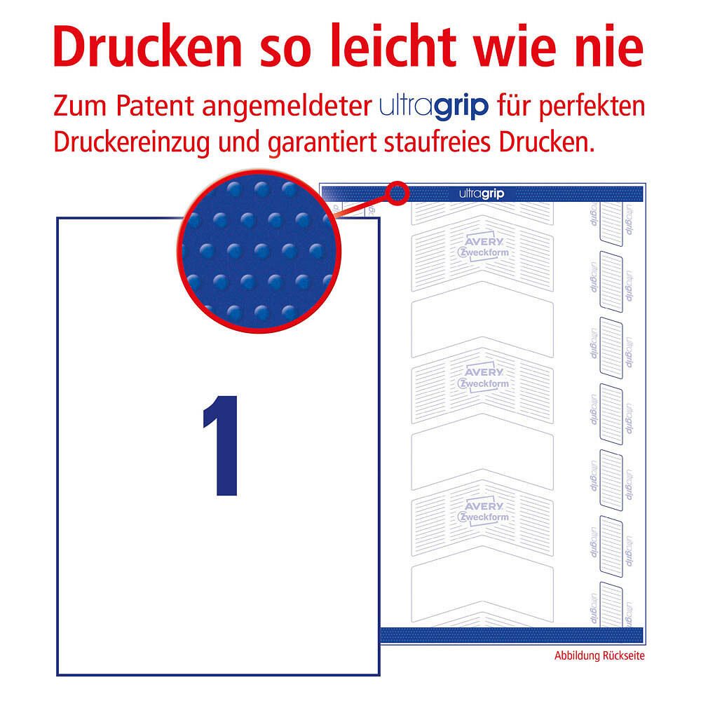 AVERY Zweckform Etiketten 3478 weiß 210,0 x 297,0 mm - 100 Stück