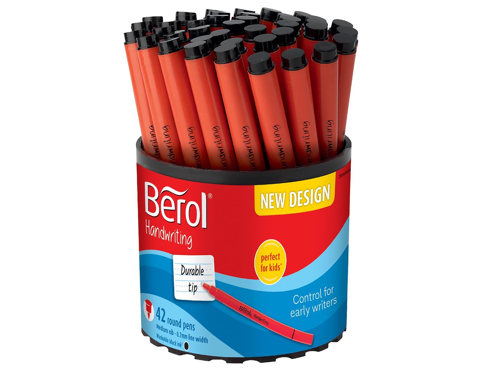 Berol Schreibstifte, 0,7mm, runde Form, 42er Pack, Schwarz