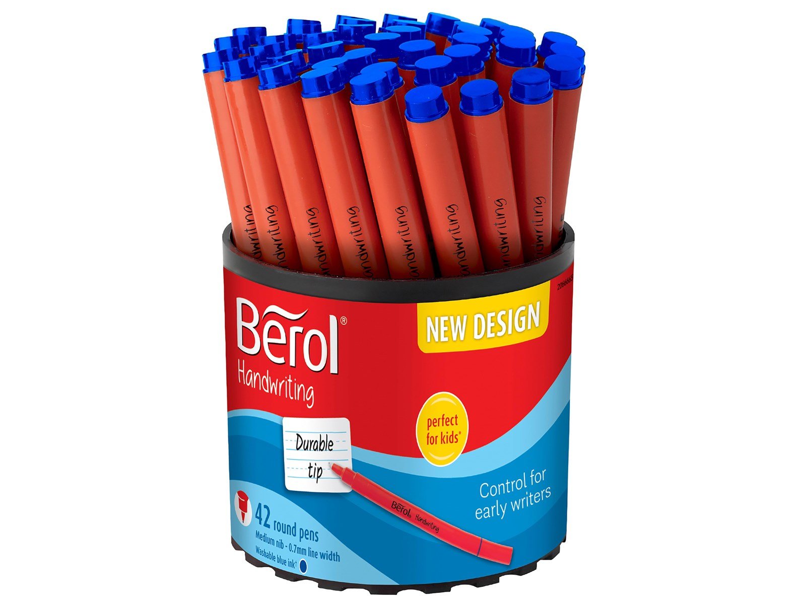 Berol Schreibstifte, 0,7mm, runde Form, 42er Pack, Blau