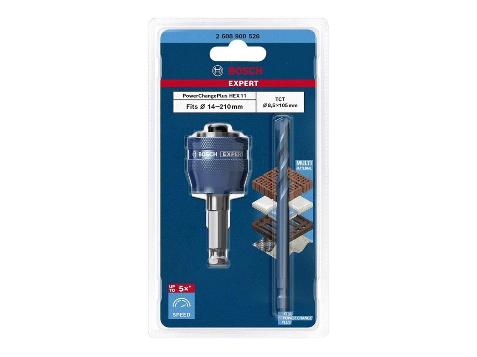 Bosch Hole Saw Adapter - Power Change Plus HEX11 - 8.5 mm X 105mm