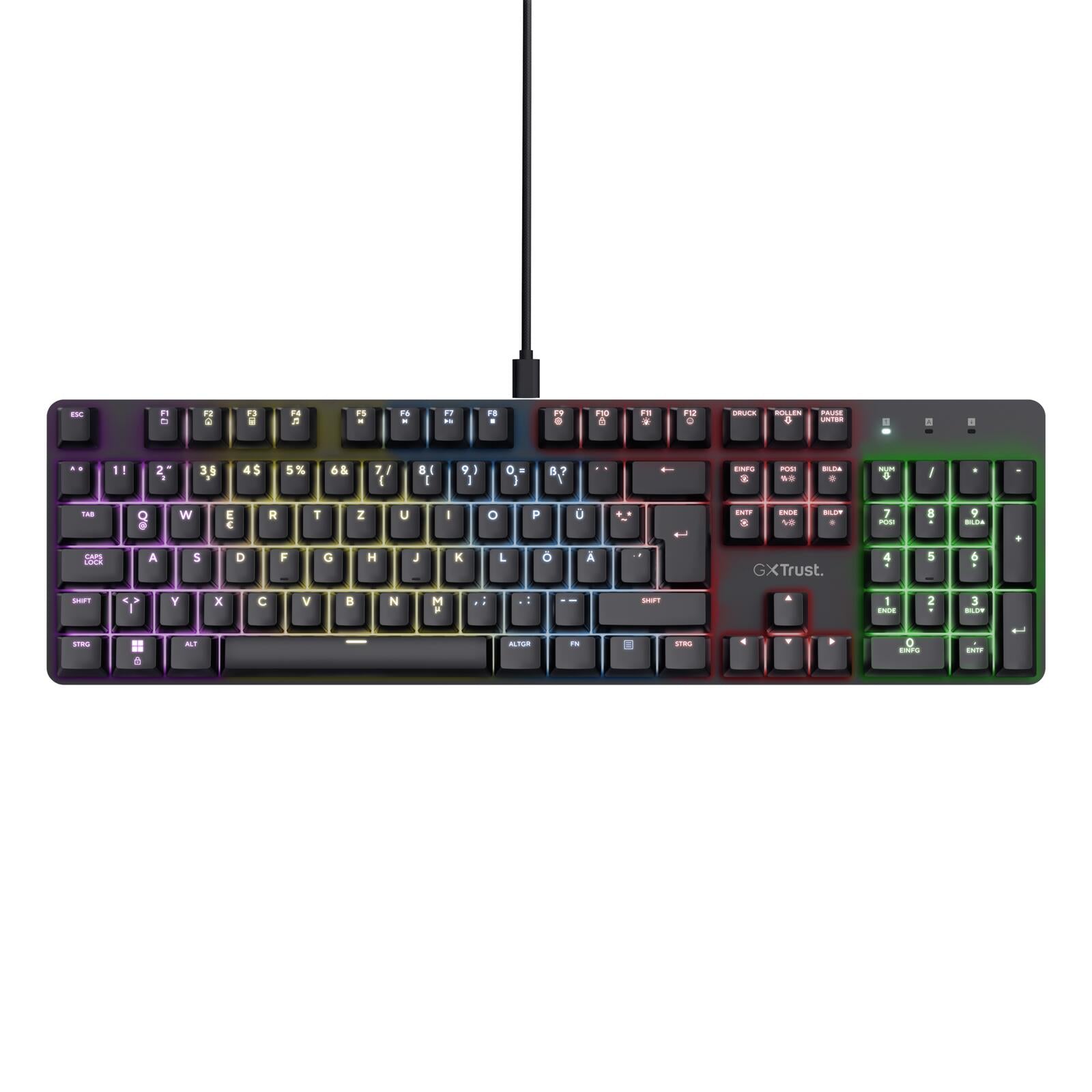 Trust GXT 871 Zora Mechanische Gaming-Tastatur, DE Layout