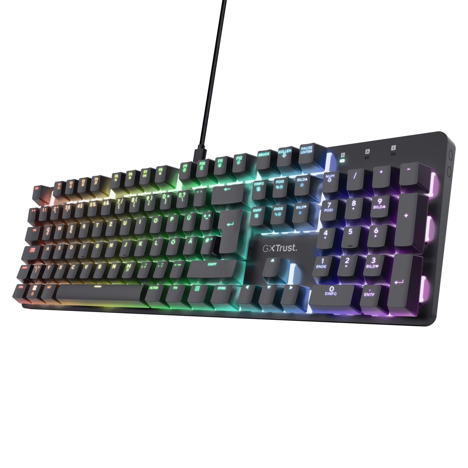 Trust GXT 871 Zora Mechanische Gaming-Tastatur, DE Layout