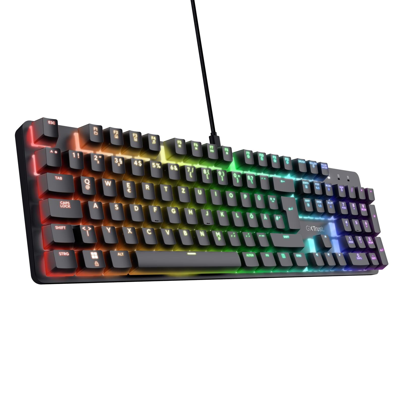 Trust GXT 871 Zora Mechanische Gaming-Tastatur, DE Layout