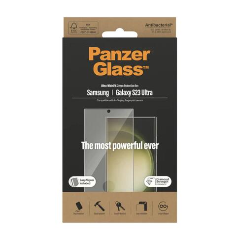 PanzerGlass Ultra-Wide Fit Displayschutz für Samsung Galaxy S23 Ultra