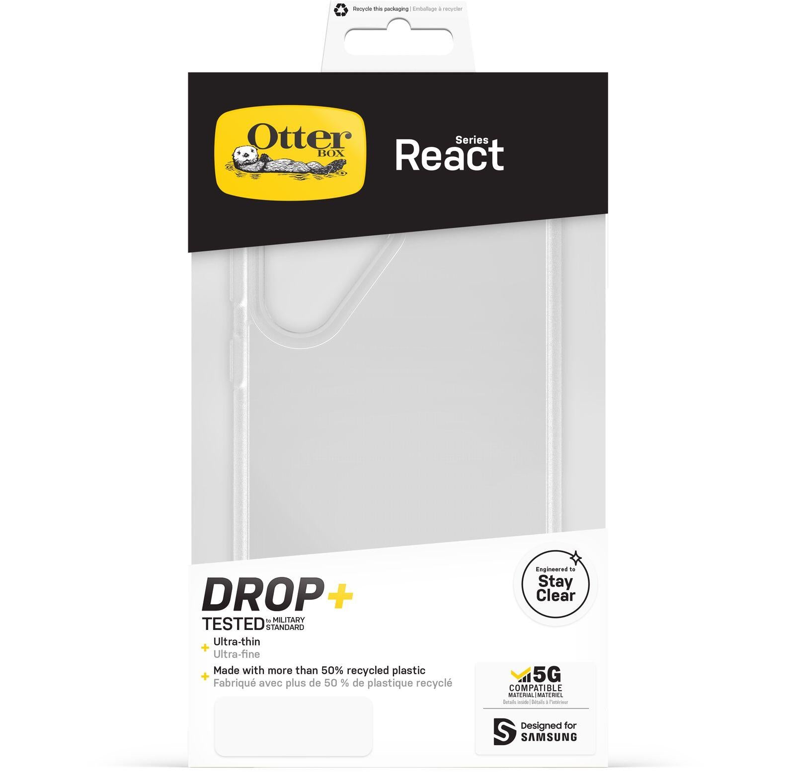 OtterBox React Series Schutzhülle für Samsung Galaxy S23 Ultra (Transparent)