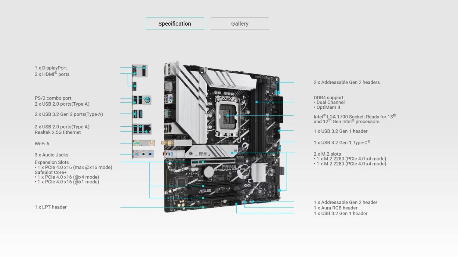 ASUS Prime B760M-A WIFI D4