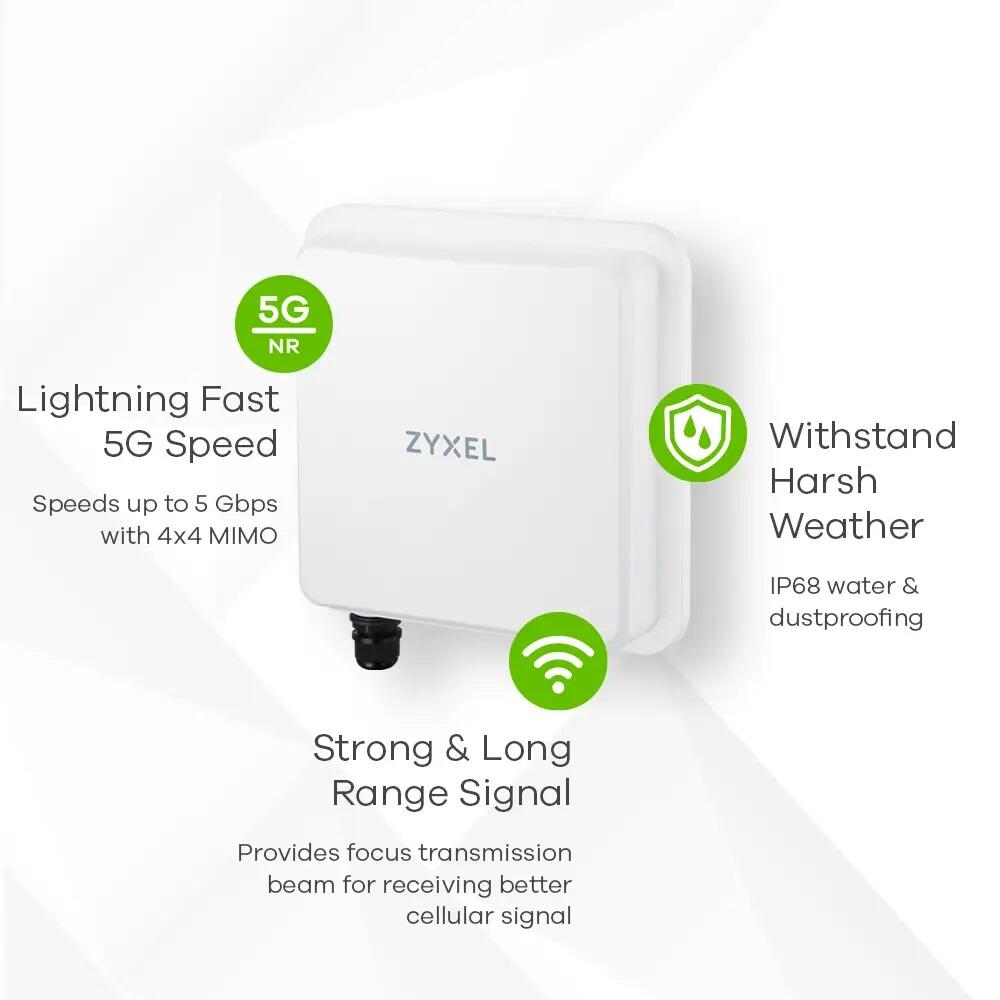 Zyxel Router Modem Outdoor 5G LTE WiFi4 IP68