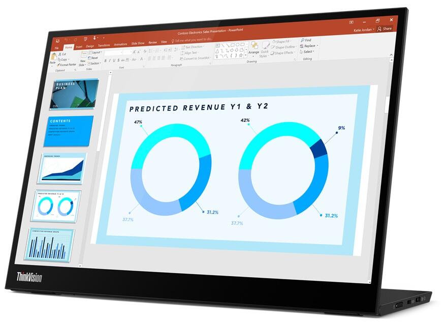 Lenovo ThinkVision M14d portabler Monitor 35,6cm (14 Zoll)