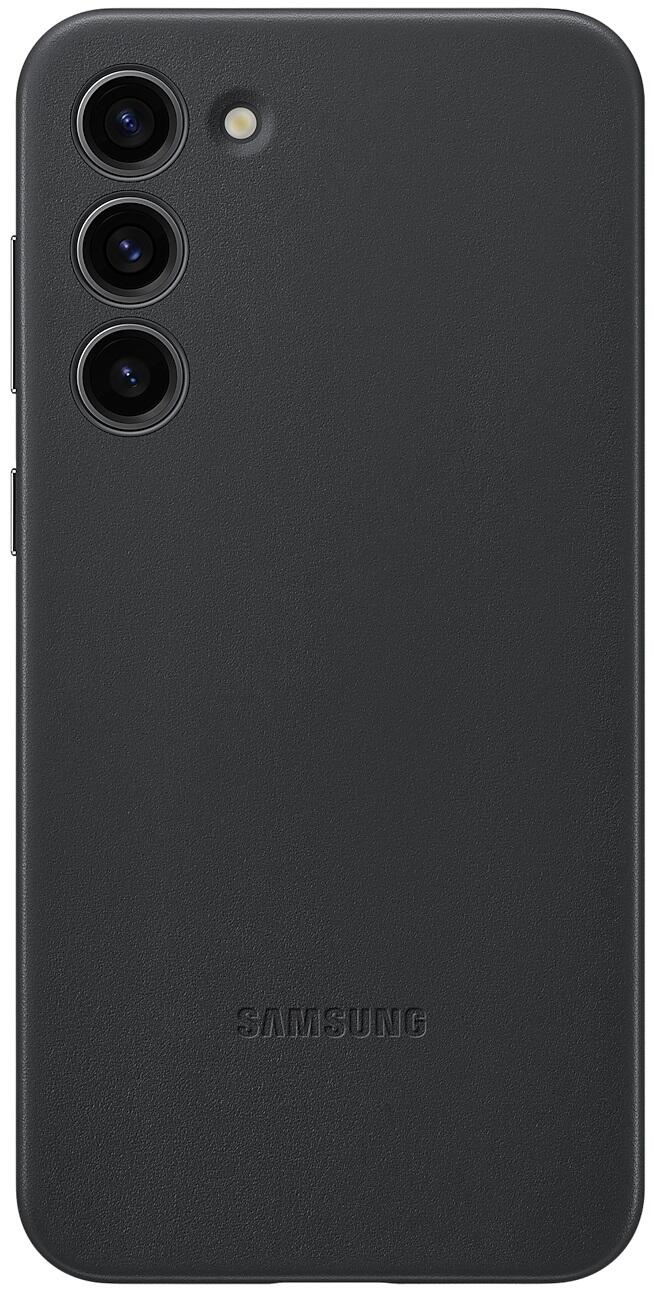 Samsung Leather Cover für Galaxy S23+ (Schwarz)