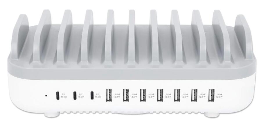 Manhattan 10-Port USB Power Delivery-Ladestation - 120 W