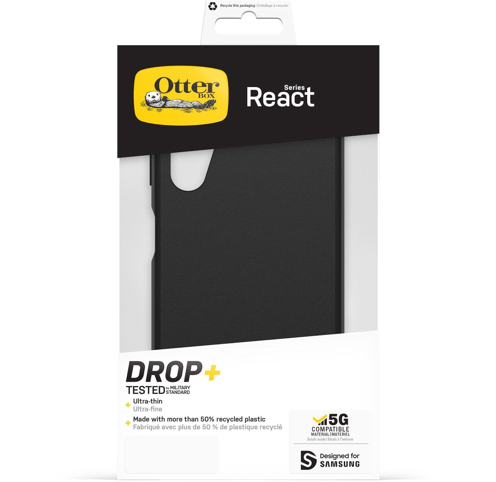 OtterBox React Series Schutzhülle für Samsung Galaxy A14 5G (Schwarz)