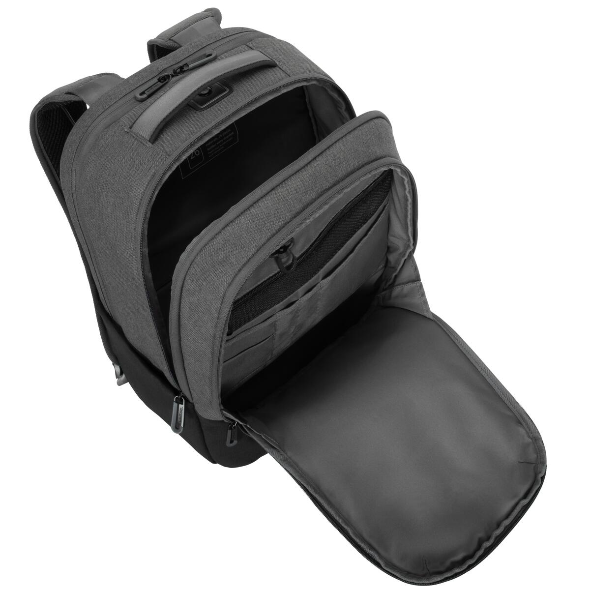 Targus Cypress Hero Notebook-Rucksack mit FindMy Locator und EcoSmart 15.6' (Grau/ Schwarz)