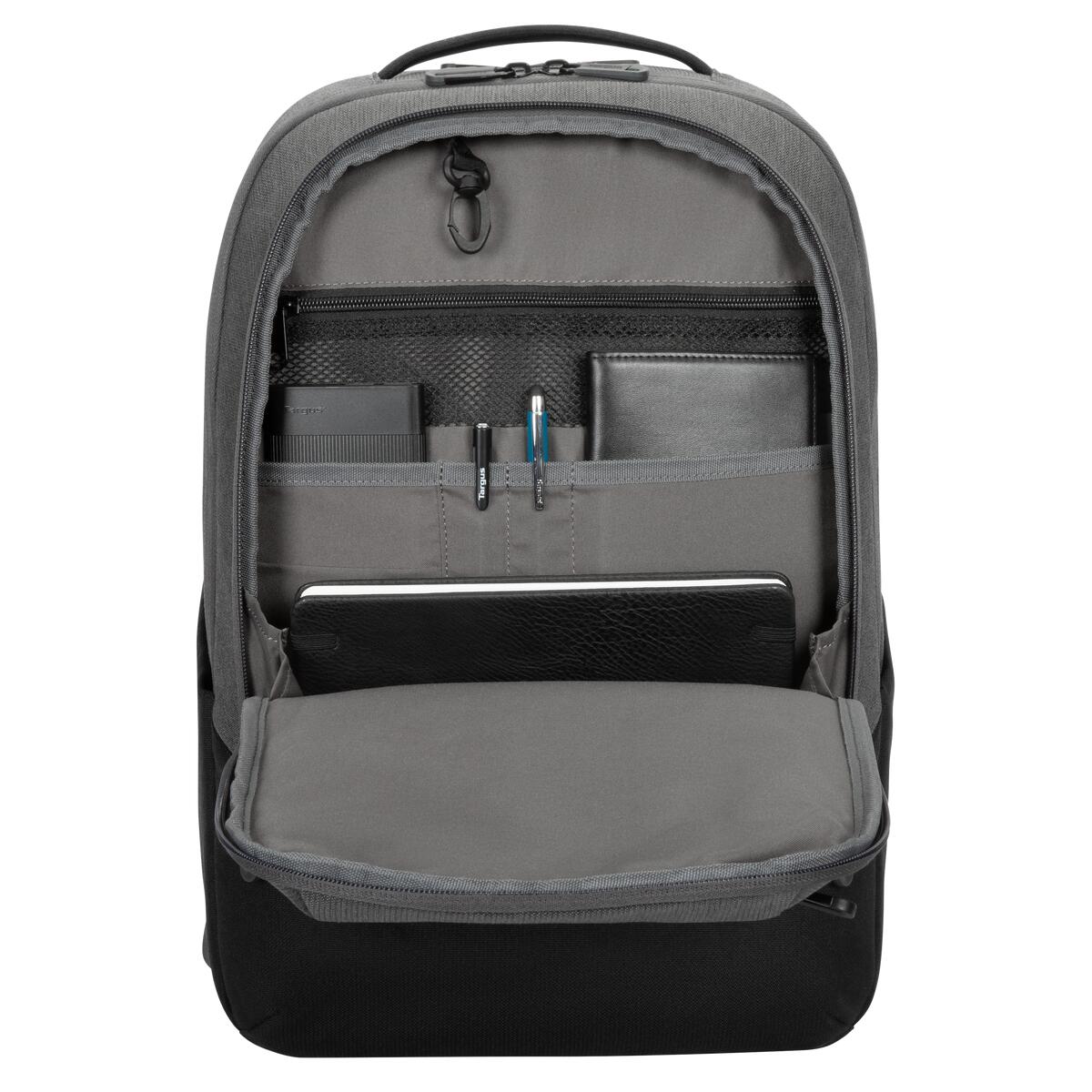Targus Cypress Hero Notebook-Rucksack mit FindMy Locator und EcoSmart 15.6' (Grau/ Schwarz)