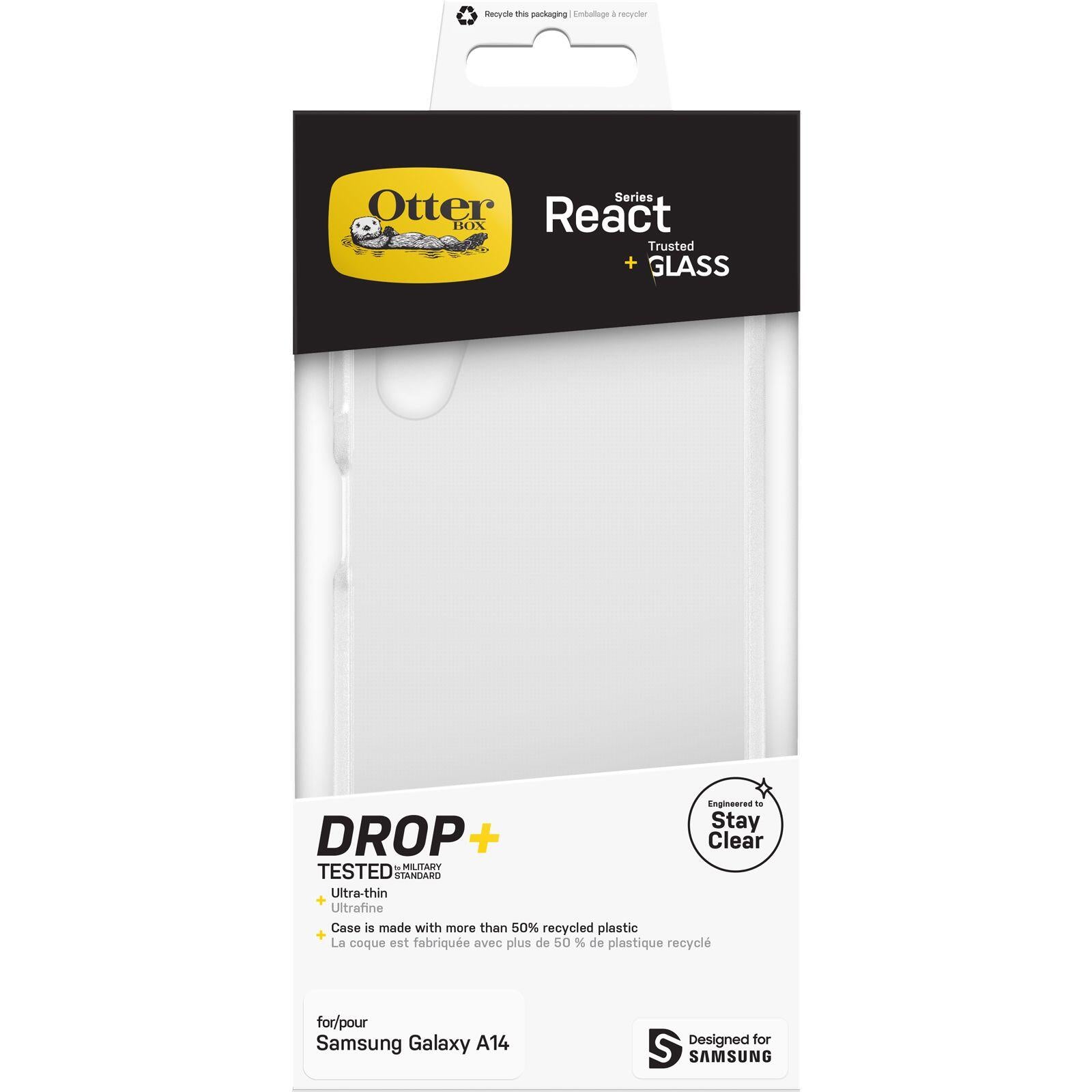 OtterBox React Series + Trusted Glass Schutzfolie Samsung Galaxy A14