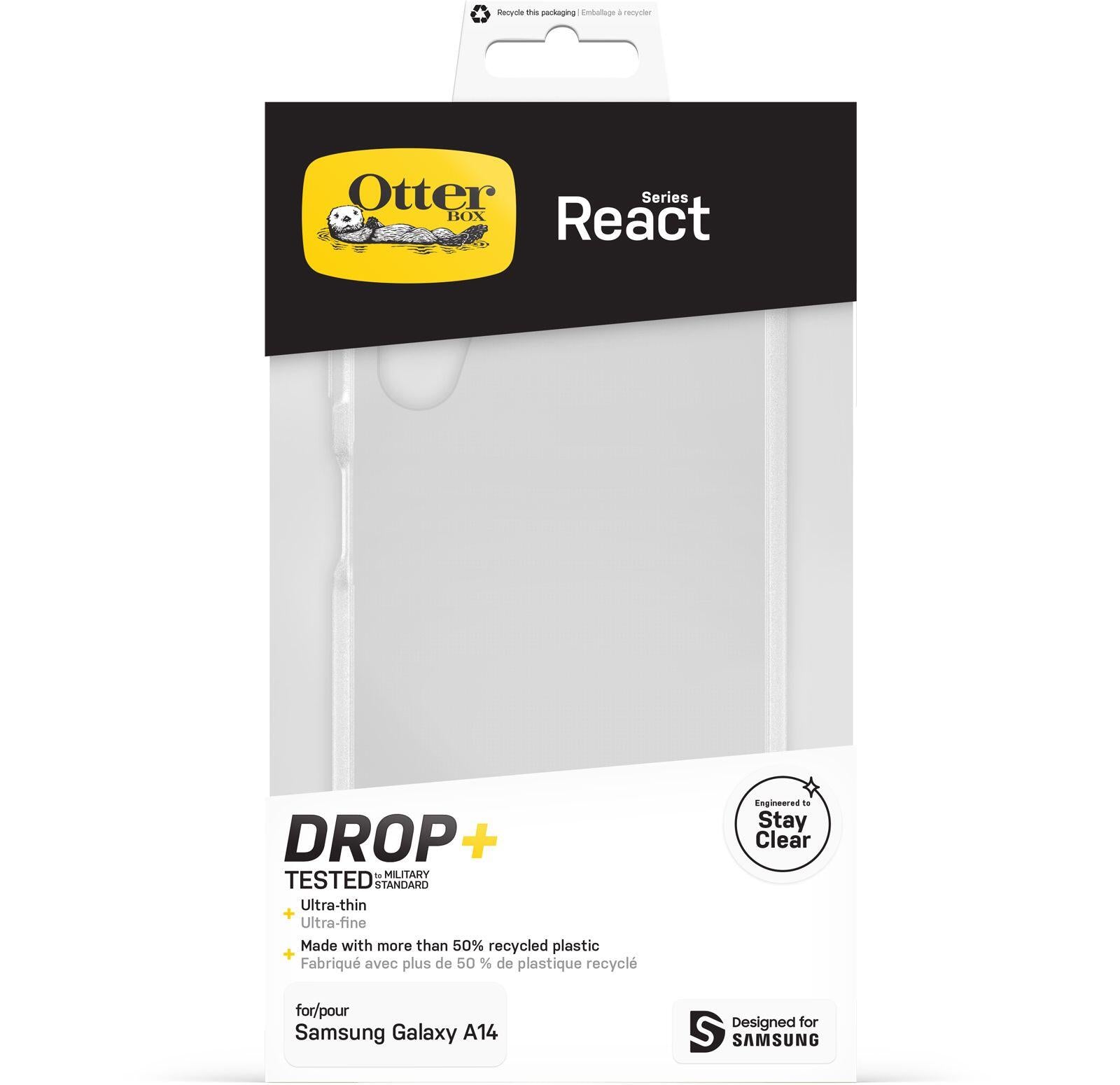 OtterBox React Series Schutzhülle für Samsung Galaxy A14 (Transparent)
