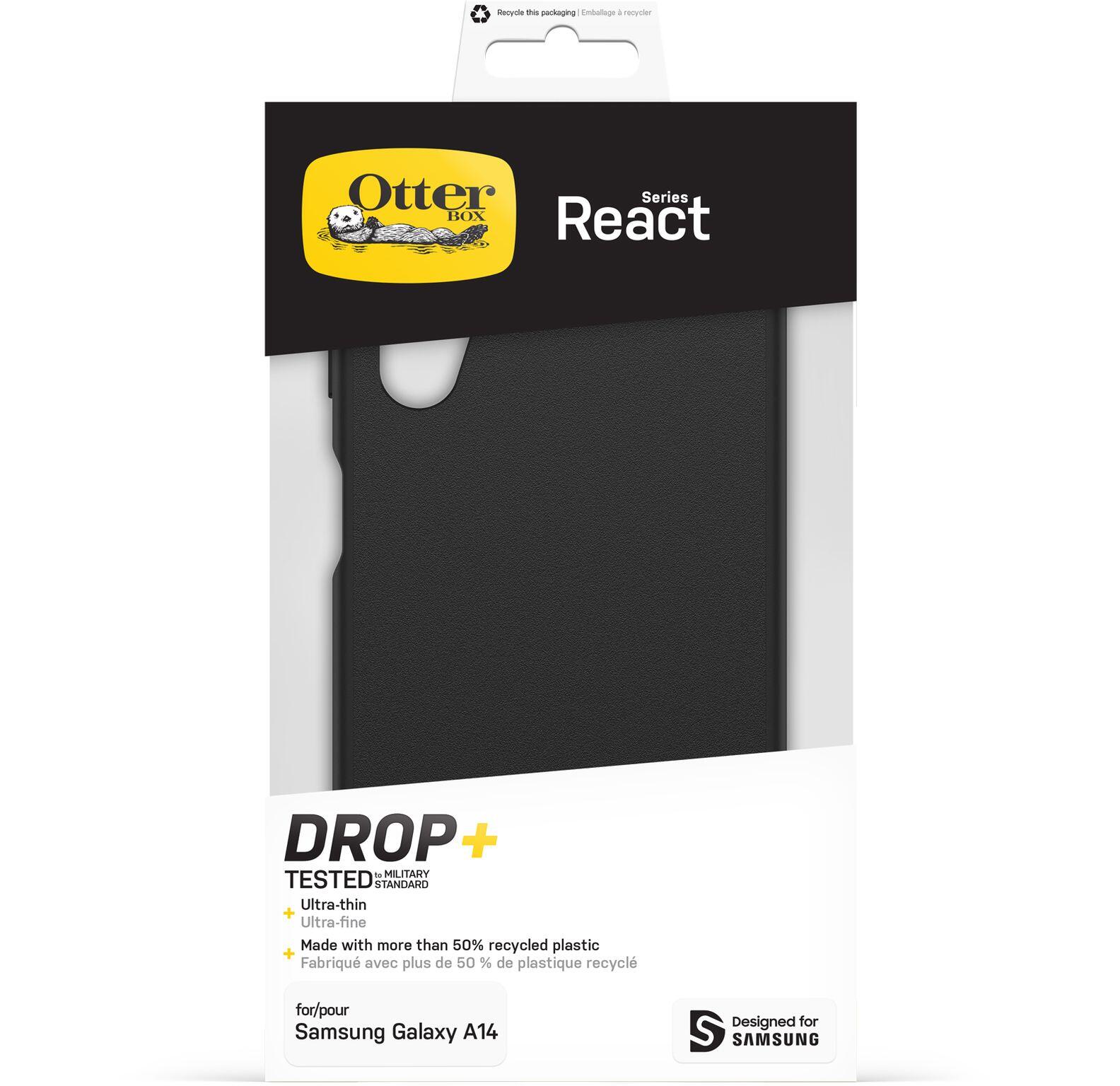 OtterBox React Series Schutzhülle für Samsung Galaxy A14 (Schwarz)