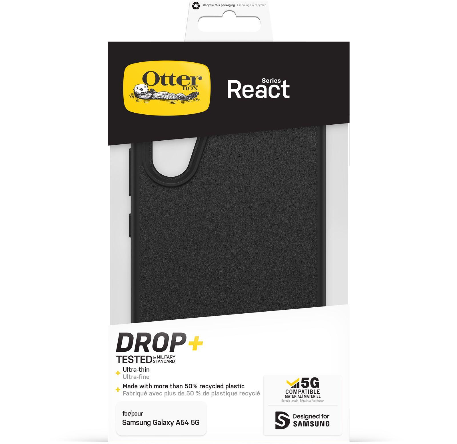 OtterBox React Series Schutzhülle für Samsung Galaxy A54 5G (Schwarz)